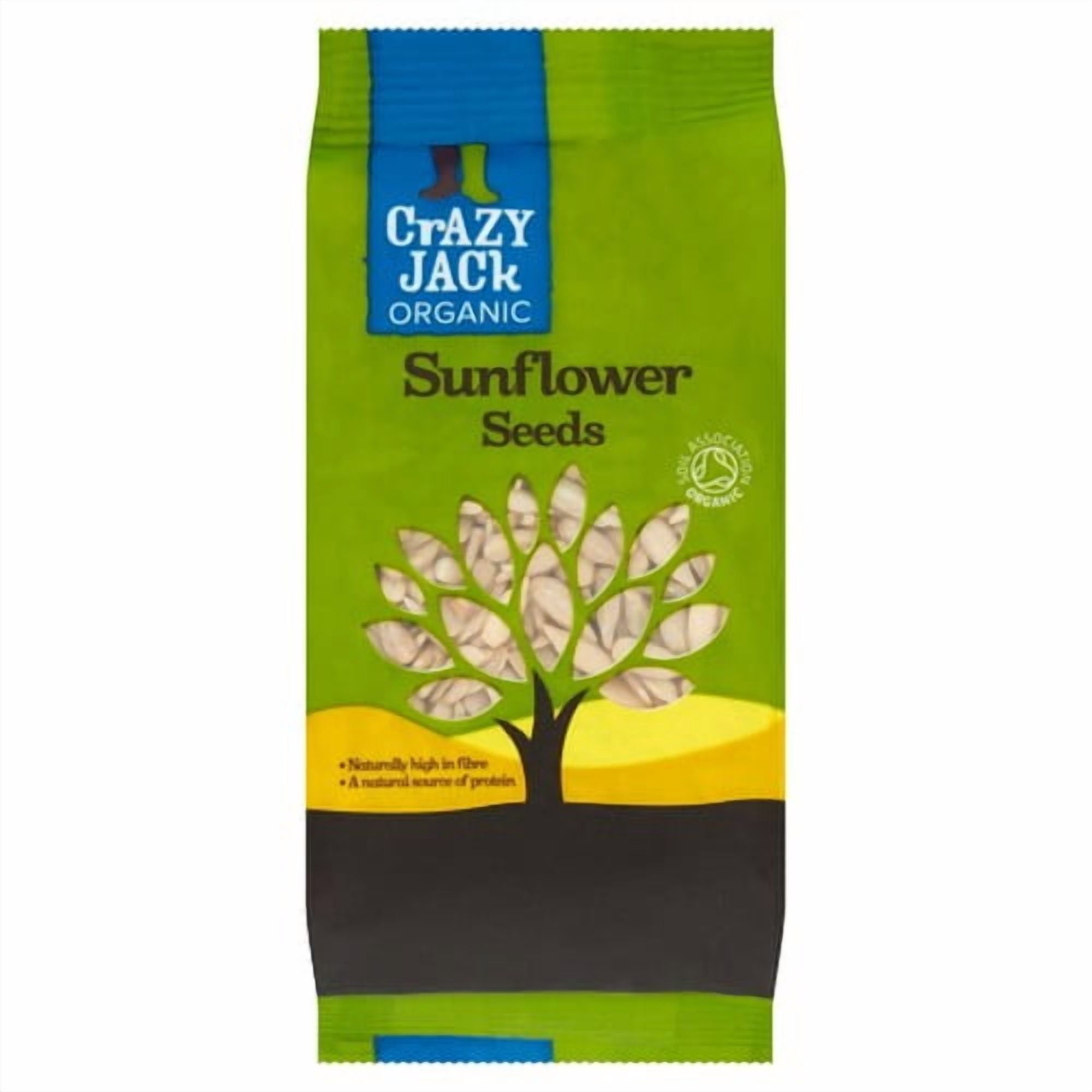 Crazy Jack Organic Sunflower Seeds 100g, British Import (Pack of 3)