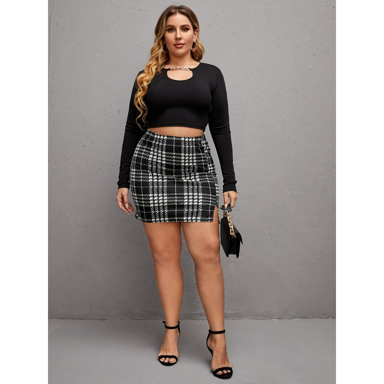 Plaid skirt walmart hotsell