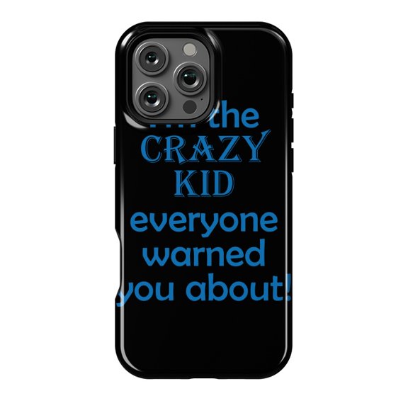Crazy Kid Funny Youth Graphic Phone Case for iPhone 11 12 13 14 15 16 17 Pro Max