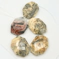 thumbnail image 1 of Crazy Lace Agate Faceted Bead 8" Strand | 40x30mm | Orange/Grey/Pink | Octagon |, 1 of 7