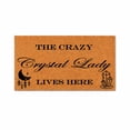 thumbnail image 1 of Crazy Lady Lives Here Doormat, Funny Welcome Door Mat, Witchy Moon Decor, Gift for Fan 5145 (36x72 inches) 5145, 1 of 5