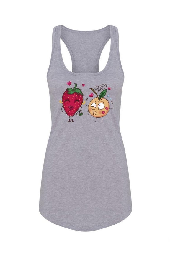 Crazy Love Fruits Racerback Tank Women -Image by Shutterstock, Female Medium