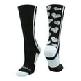 thumbnail image 1 of Crazy Love Volleyball Hearts Crew Socks (Black/White, Large), 1 of 2