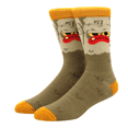 thumbnail image 1 of Crazy Monster Bigfoot Face Socks from the Sock Panda (Adult Large - Men's Shoe Sizes 8-12), 1 of 4
