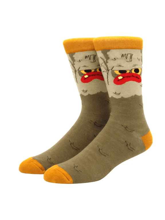 Crazy Monster Bigfoot Face Socks from the Sock Panda (Adult Large - Men's Shoe Sizes 8-12)