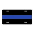 thumbnail image 1 of Crazy Novelty Guy 2508 Thin Blue Line, Police Officer, Law Enforcement Metal Vanity License Plate Tag Cover - 12 x 6 in., 1 of 1
