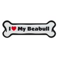 thumbnail image 1 of Crazy Novelty Guy 730 I Love My Beabull Beagle, Bulldog Dog Bone Magnet - 7 x 2 in., 1 of 1