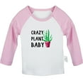 thumbnail image 1 of Crazy Plant Baby Funny T shirt For Baby, Newborn Babies T-shirts, Infant Tops, 0-24M Kids Graphic Tees Clothing (Long Pink Raglan T-shirt, 0-6 Months), 1 of 4