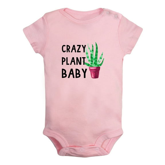 Crazy Plant Funny Rompers For Babies, Newborn Baby Unisex Bodysuits, Infant Jumpsuits, Toddler 0-12 Months Kids One-Piece Oufits (Pink, 18-24 Months)