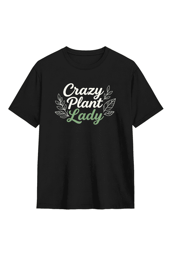 Crazy Plant Lady Cool Graphic Tee for Women, Outdoor Funny Cotton Short Sleeves T-Shirt