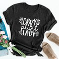 thumbnail image 1 of Crazy Plant Lady Printing T Shirt Women Summer Short Sleeve Loose T-shirts Fashion Tops, 1 of 5