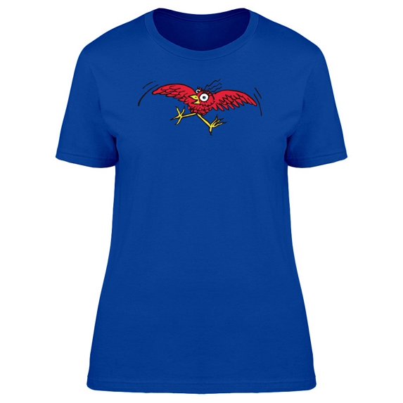 Crazy Red Bird Flying Tee Women's -Image by Shutterstock
