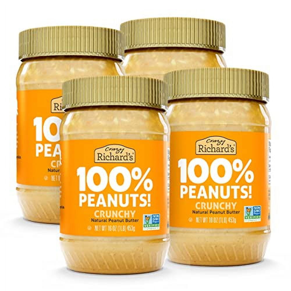 Crazy Richard's 100 AllNatural Crunchy Vegan Peanut Butter with No