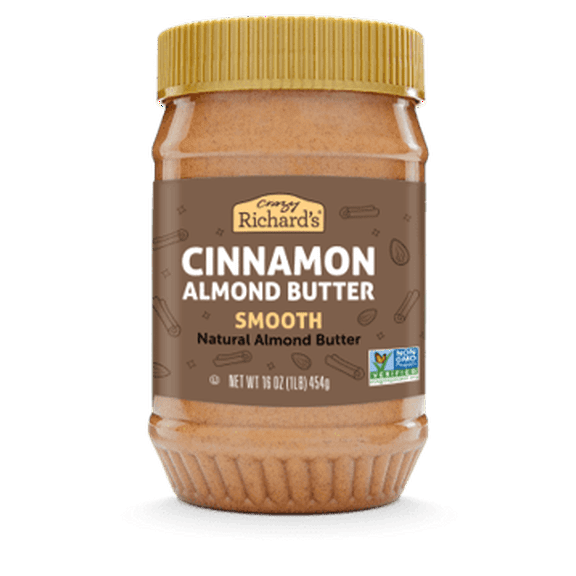 Crazy Richard's Creamy Cinnamon Almond Butter, 16oz Jar