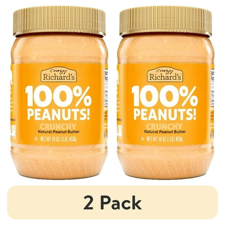 (2 pack) (2 pack) Crazy Richard's Cruncy Peanut Butter 16oz