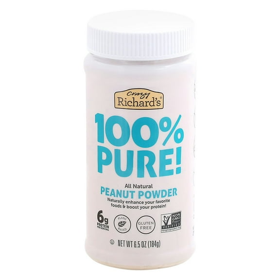 Crazy Richard's Peanut Powder Pure 6.5 oz (Pack Of 6)