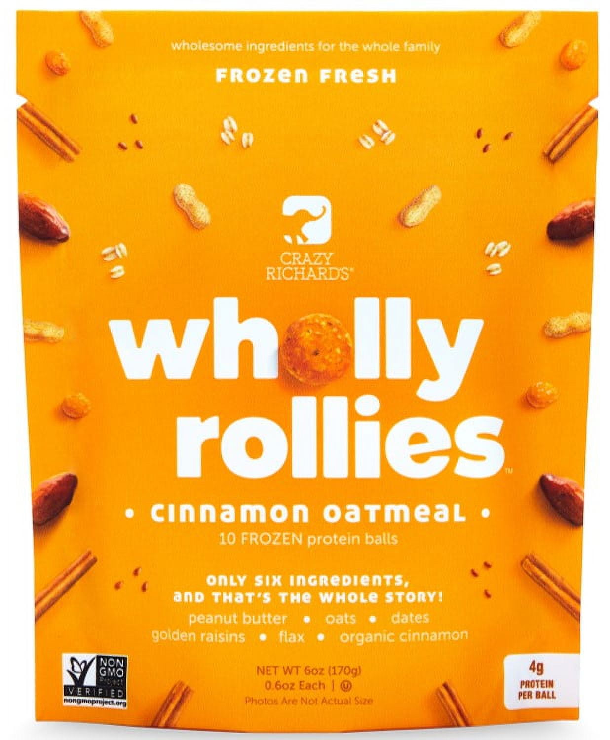 Crazy Richard's Wholly Rollies Cinnamon Oatmeal Protein Bites