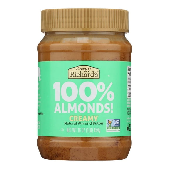 Crazy Richards - Almond Butter 100% Almond - Case of 6 - 16 OZ