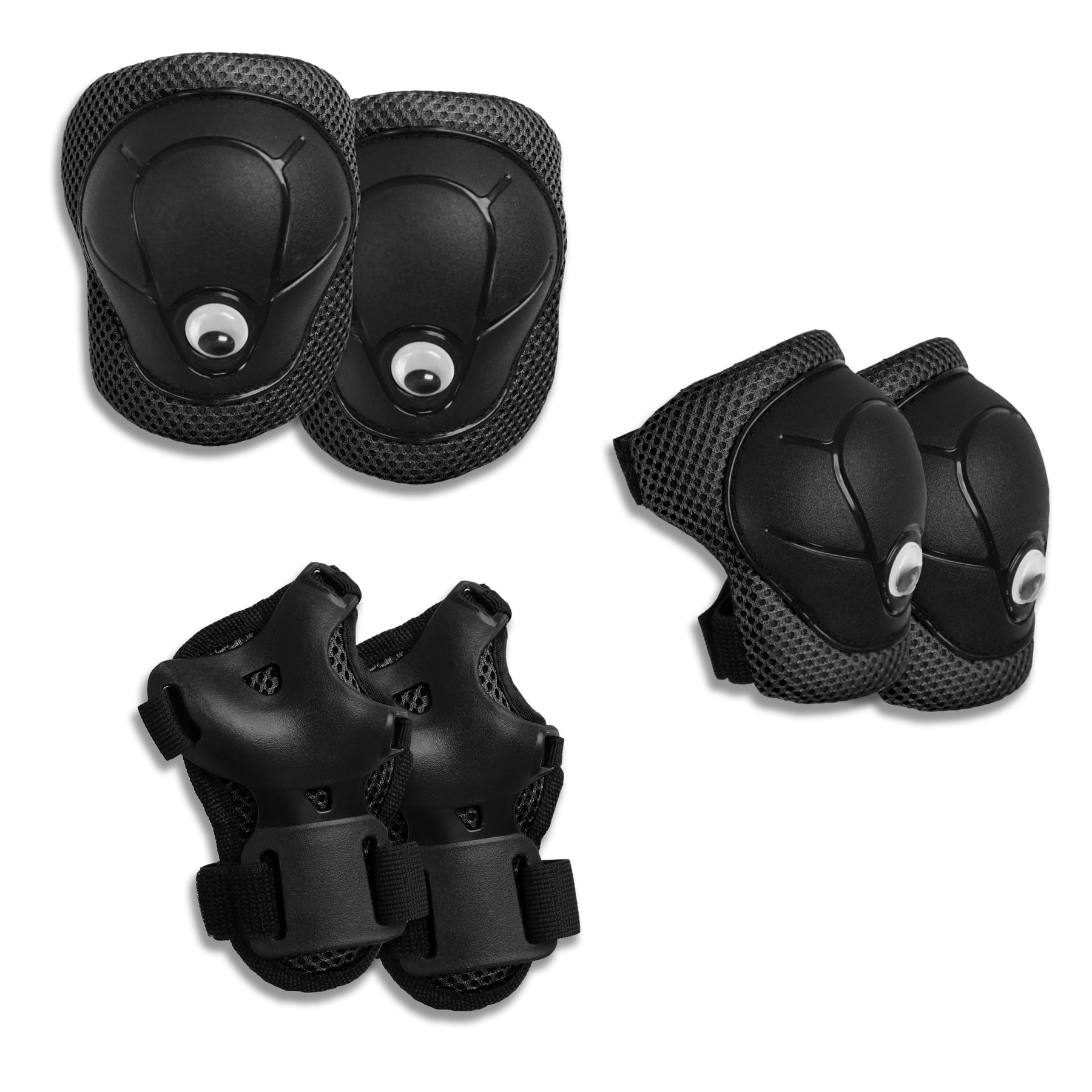 Crazy Safety Kids' 3-in-1 Riding Gear: Knee, Elbow Pads Wrist