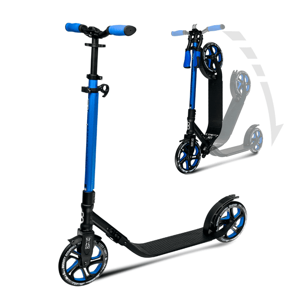 Crazy Skates Foldable Kick Scooter - kick scooters for adults, teens and kids with carrying strap - fast folding, adjustable handlebars and lightweight