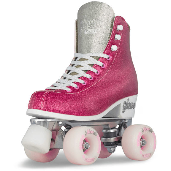 Crazy Skates Glam Roller Skates | Adjustable or Fixed Sizes | Glitter Sparkle Quad Skates for Women and Girls