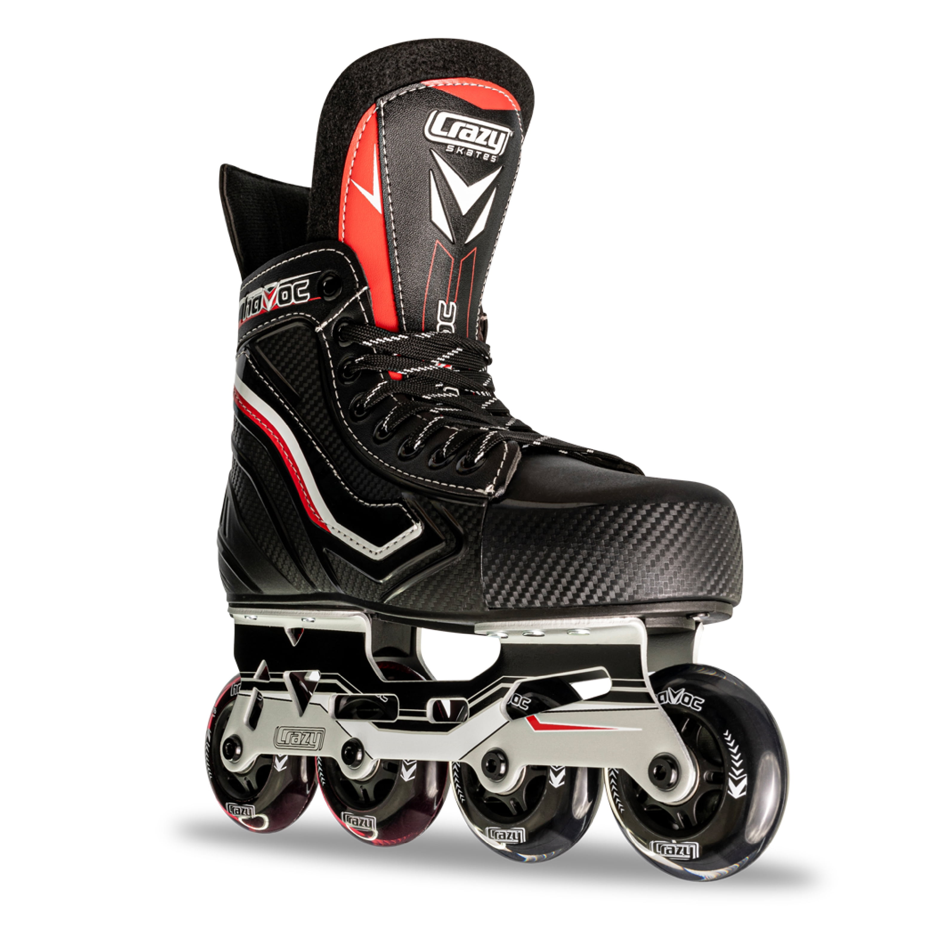 Crazy Skates Havoc Inline Skates High Performance Size Adjustable Roller Hockey Skates for Men