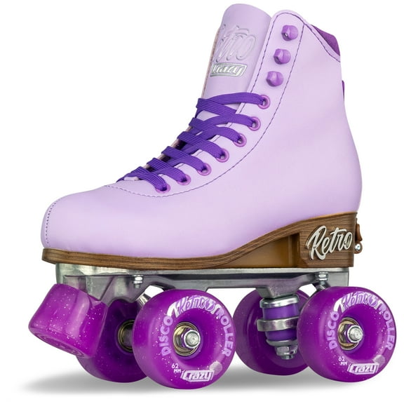 Crazy Skates Retro Adjustable Roller Skates | Adjusts to fit 4 shoe Sizes | Classic Quad Skates for Kids and Adults
