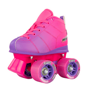 Crazy Skates Rocket Roller Skates for Girls and Boys - Available in Adjustable or Fixed Sizes - Great Beginner Kids Quad Skates