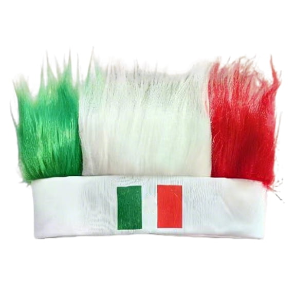 Crazy Soccer Cheer Wig Headwear for Football Fans, Fun Hair Hat Costume Accessory for Football Match, Festival Events, International Sports Parties