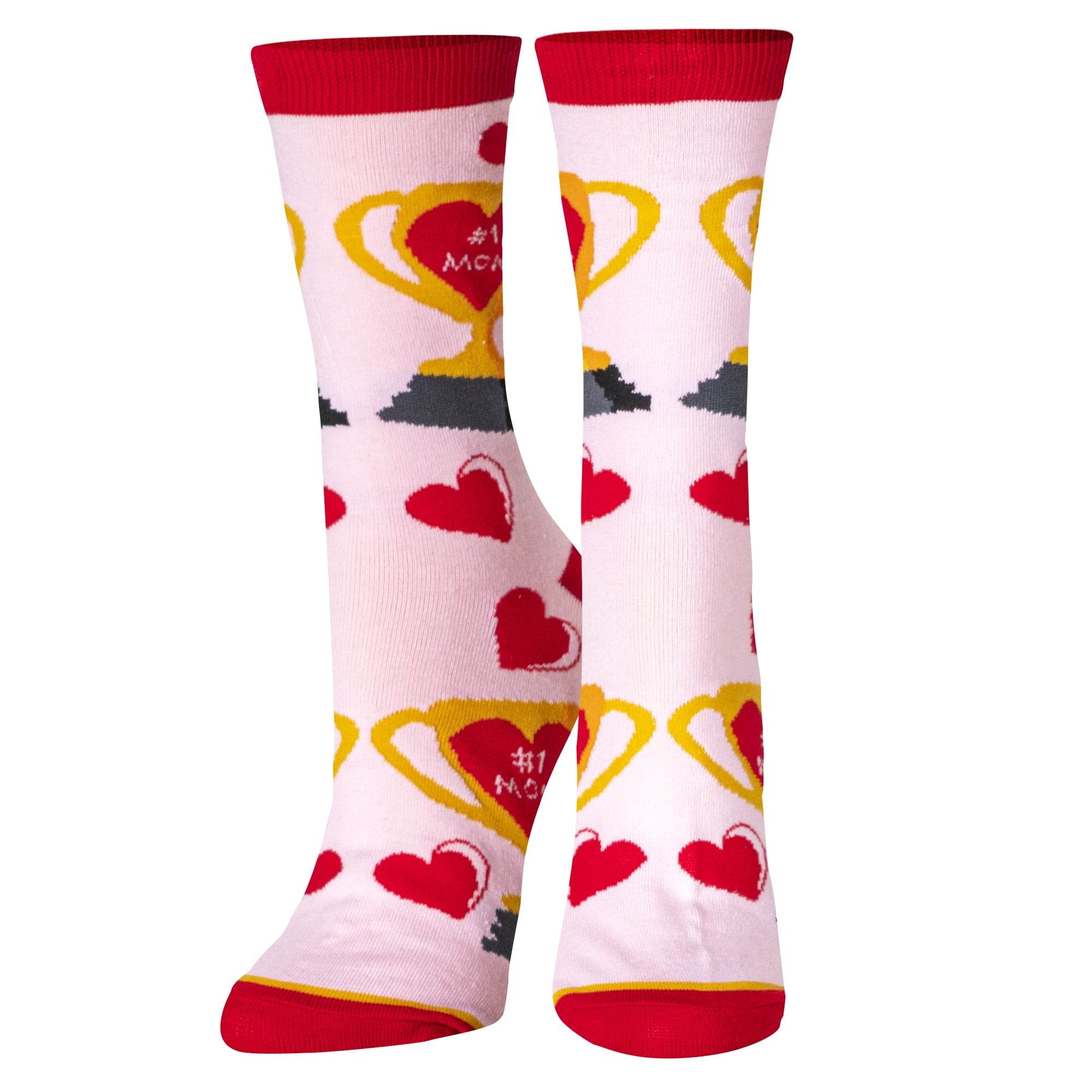 Crazy Socks 1 MOM Fun Print Novelty Crew Socks for Women