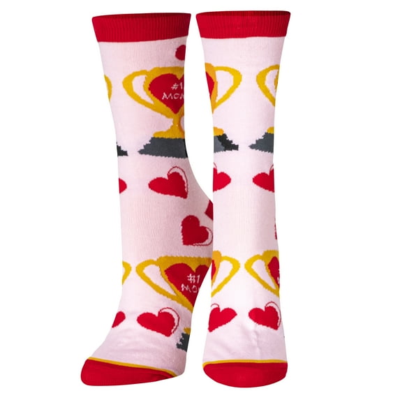 Crazy Socks #1 MOM Fun Print Novelty Crew Socks for Women