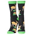 thumbnail image 1 of Crazy Socks Baby Deer Fun Print Novelty Crew Socks for Women, 1 of 6
