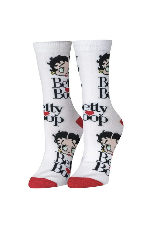 Betty Boop Fun Print Novelty Crew Socks for Women