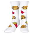 thumbnail image 1 of Crazy Socks Burger & Fries Fun Print Novelty Crew Socks for Men, 1 of 6