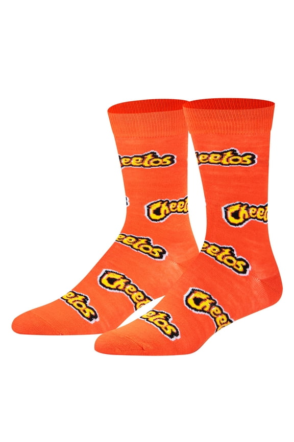 Cheetos All Over Crew Socks Official Snack Food Novelty Socks Size Large for Men &