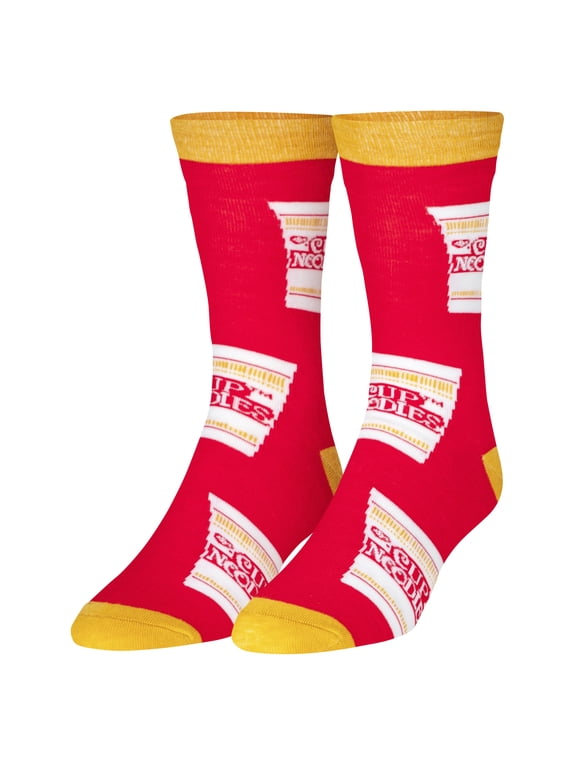 – Cup Noodles Crew Socks – Officially Licensed Instant Ramen Soup Graphic – Unisex Large