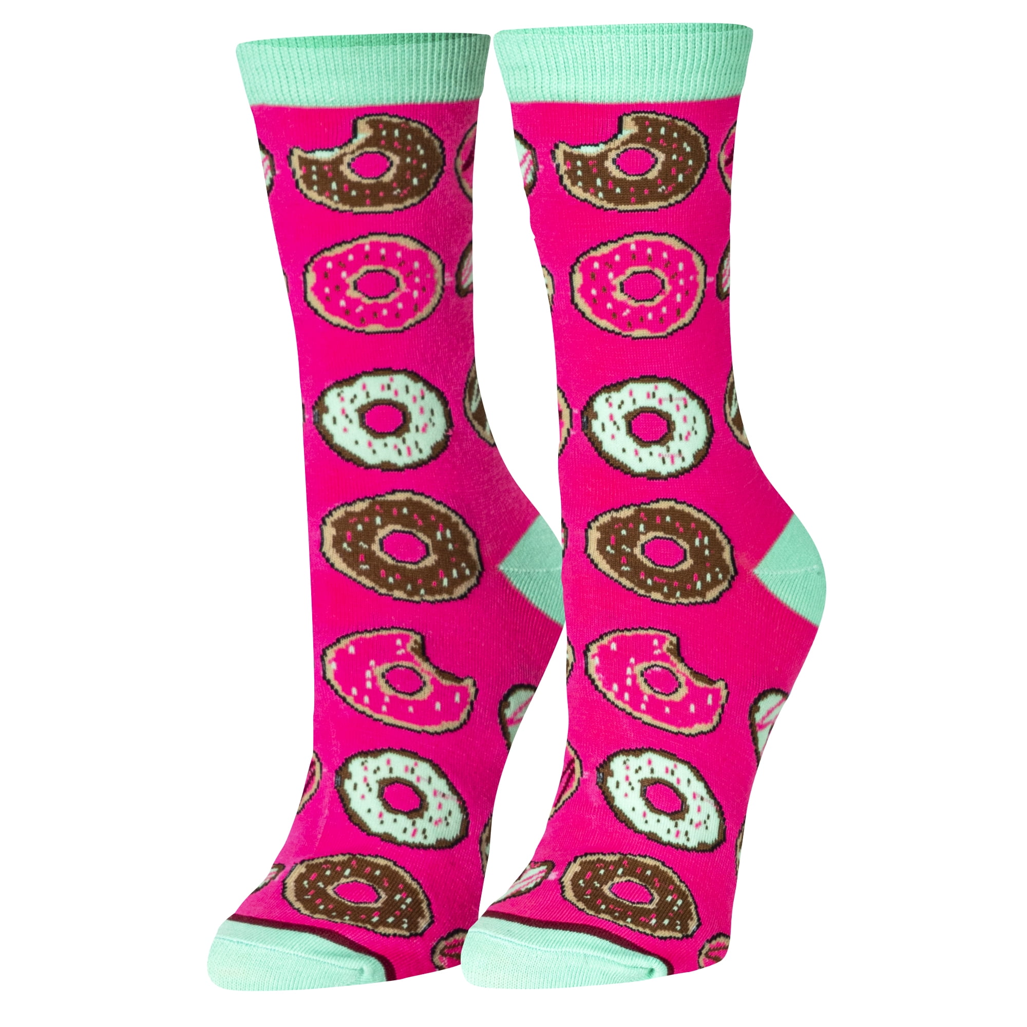 Crazy Socks Donuts Fun Print Novelty Crew Socks for Women