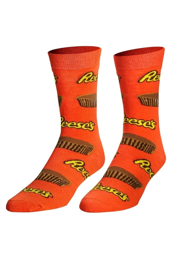 Reese’s Peanut Butter Cups Novelty Crew Socks-Officially Licensed Novelty Apparel -Size