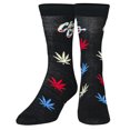 thumbnail image 1 of Crazy Socks, Funny Cheech & Chong USA Leaves Graphic Print, Crew Length Socks, 1 of 6