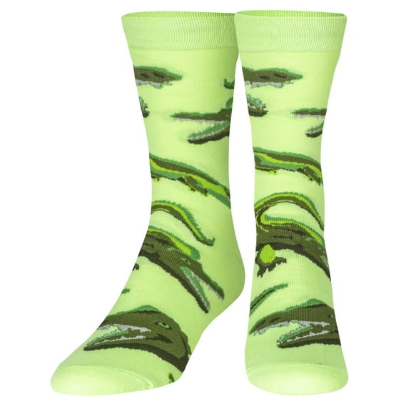 Crazy Socks Gator Fun Print Novelty Crew Socks for Men