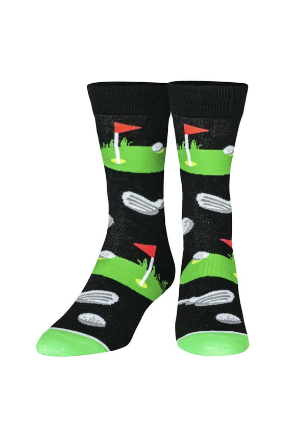 Golf Fun Print Novelty Crew Socks for Men