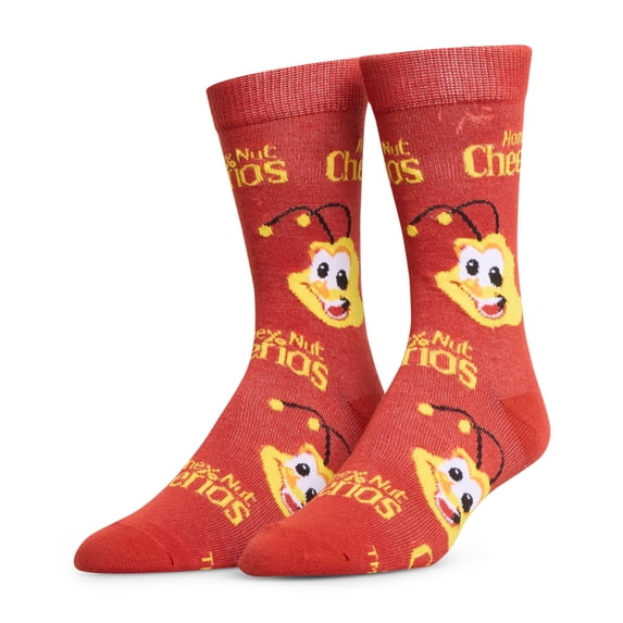 Crazy Socks – Honey Nut Cheerios Cereal – Unisex Crew Socks Large – Officially Licensed General