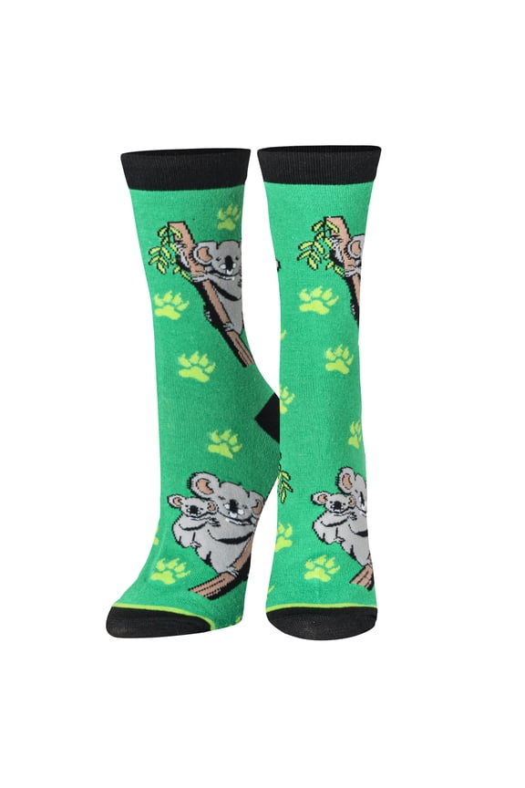 Koala Fun Print Novelty Crew Socks for Women