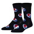 thumbnail image 1 of Crazy Socks, Pepsi Soda Bottle Caps, Men's Crew Socks Funny Novelty Gift, 1 of 6