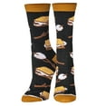 thumbnail image 1 of Crazy Socks Smores Fun Print Novelty Crew Socks for Women, 1 of 6