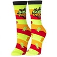 thumbnail image 1 of Crazy Socks Sour Patch Socks Unisex - Vibrant Stripes, Crew Fit, Unisex, Casual Theme, Comfortable Crew Socks, 1 of 1