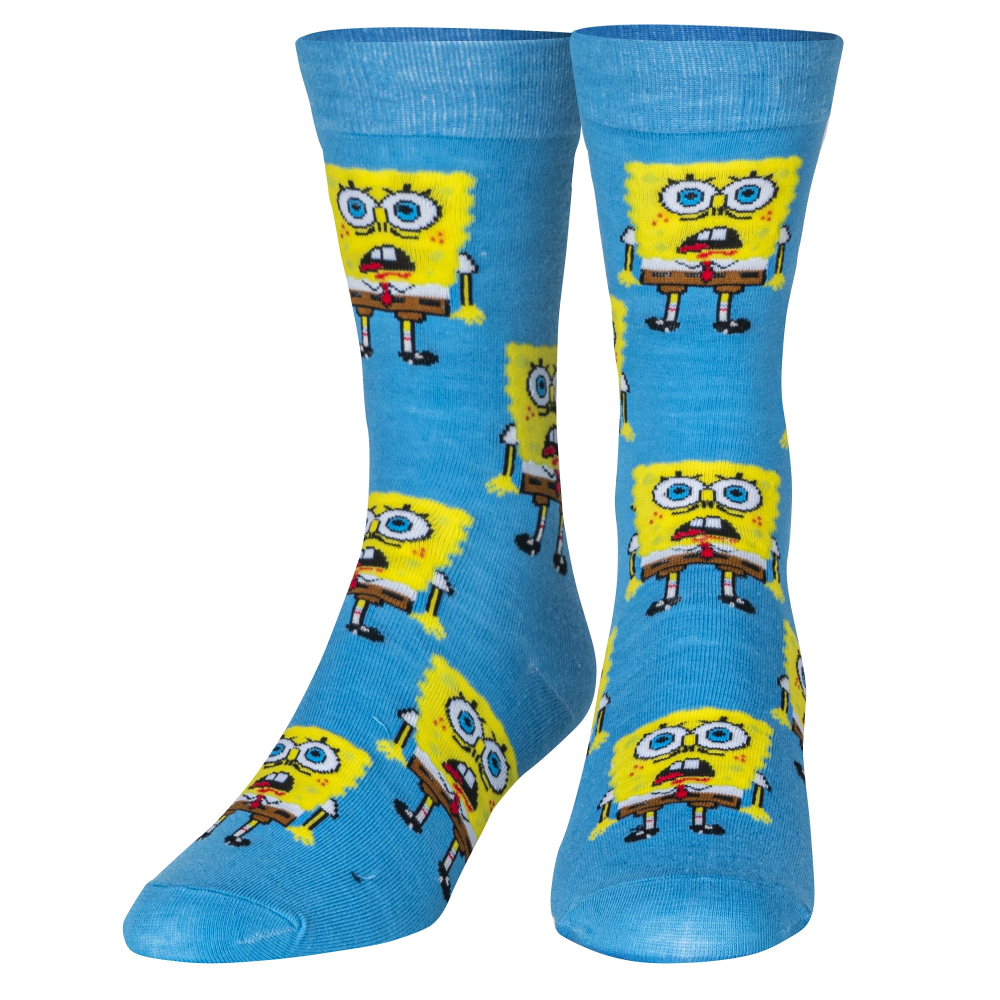 Crazy Socks Spongebob All Over Fun Print Novelty Crew Socks