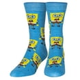 thumbnail image 1 of Crazy Socks Spongebob All Over Fun Print Novelty Crew Socks for Men, 1 of 6