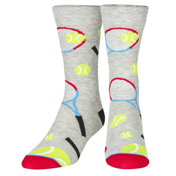 Crazy Socks Tennis Fun Print Novelty Crew Socks for Men