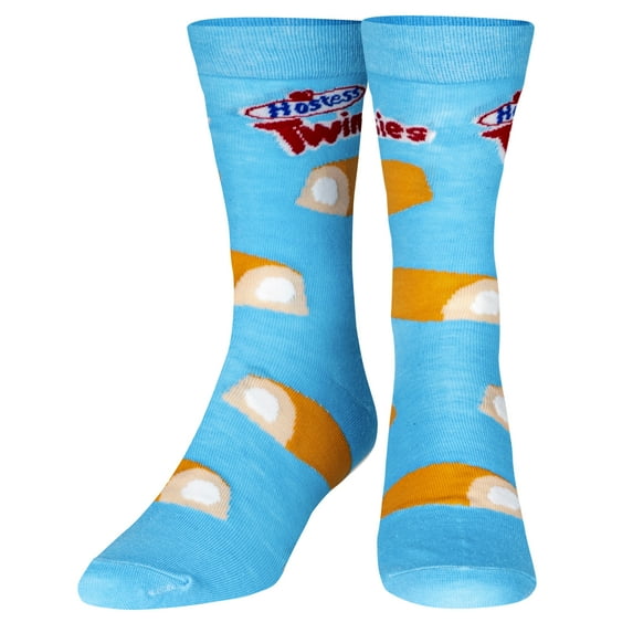 Crazy Socks – Twinkies Fun Print Men’s Crew Socks – Funny Snack Food Novelty Design – Comfy Cotton
